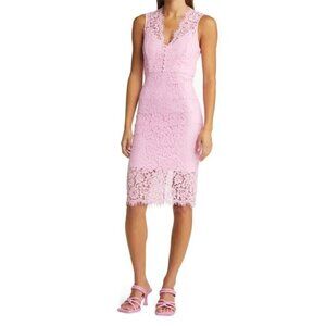 New Bardot Women's Size XS milana lace sheath dress - pink bloom